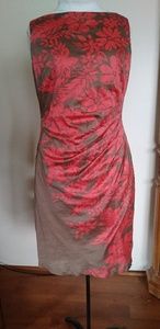 "Ann Klien" Orange/Brown Sleeveless dress Sz:12